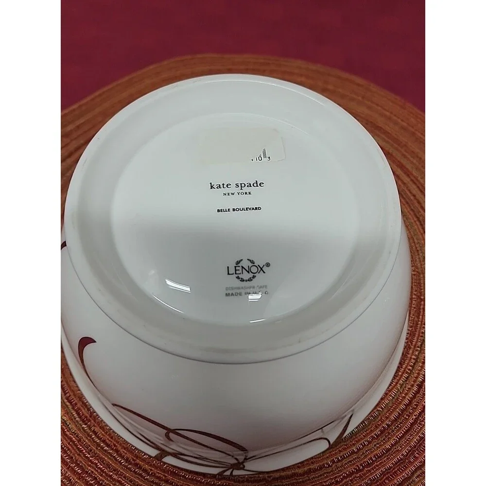 Kate Spade NewYork By Lenox Belle Boulevard Footed Serving Bowl 8.75